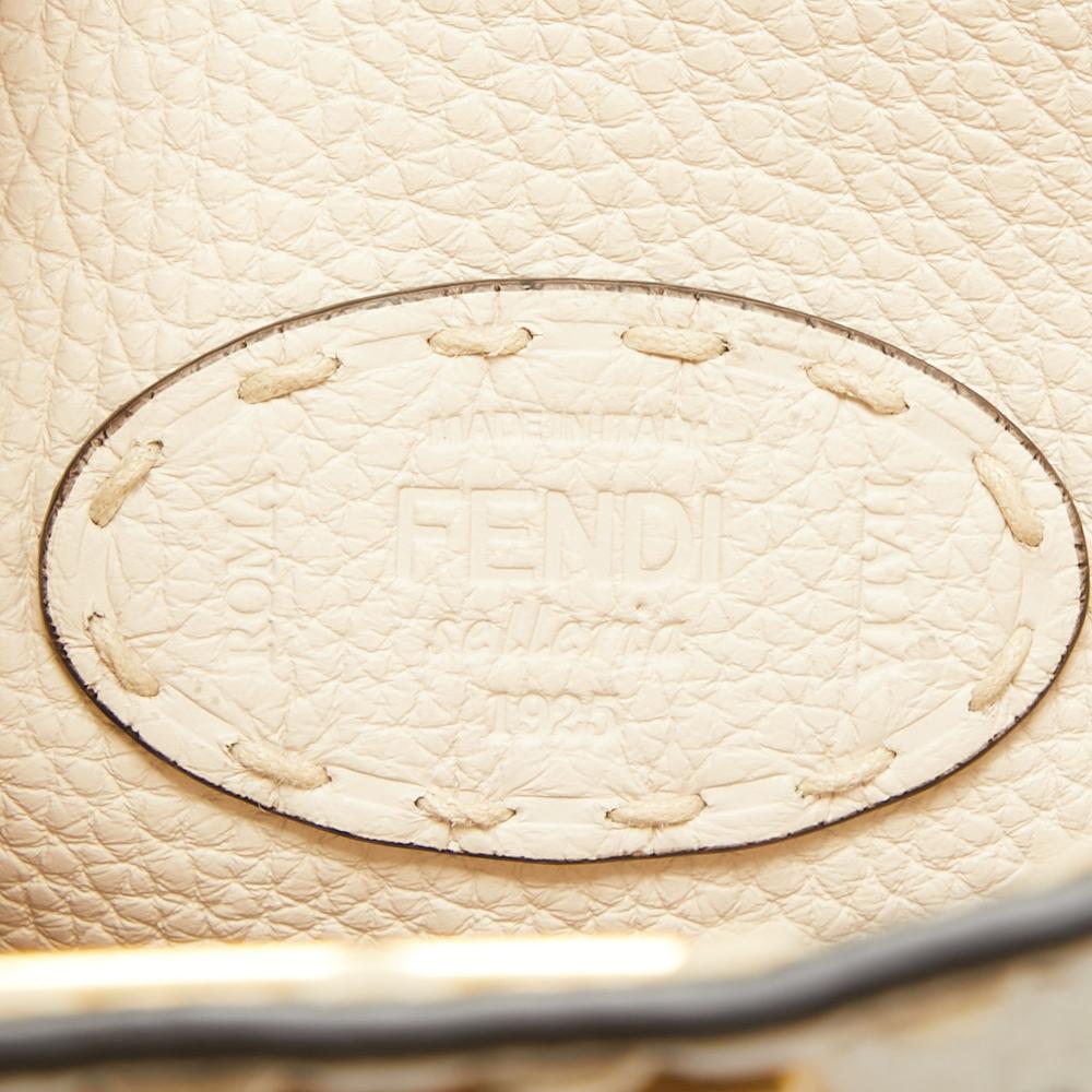 White Leather Fendi Peekaboo