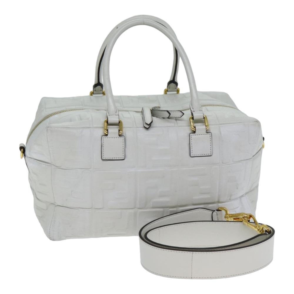 White Leather Fendi Handbag
