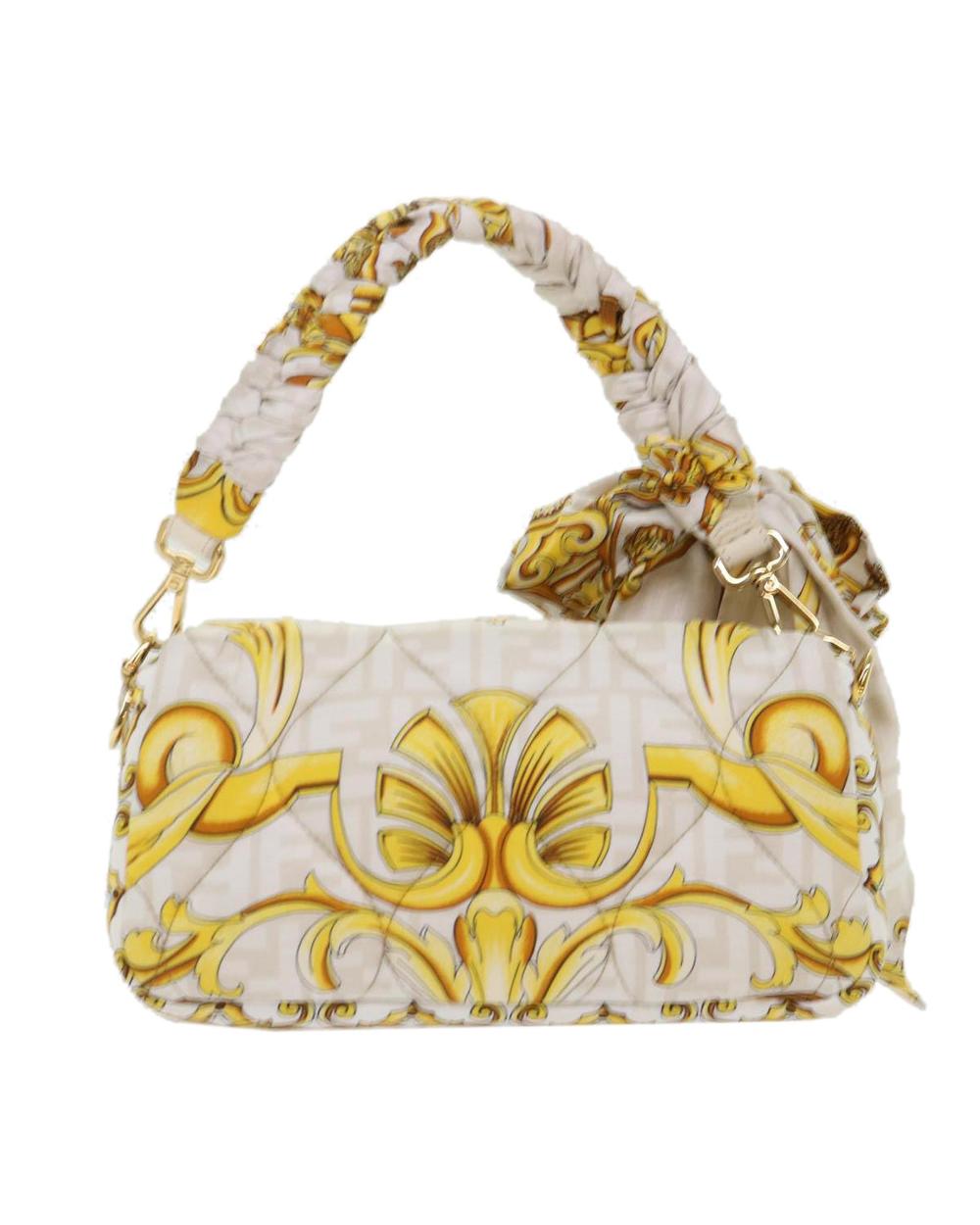 White Polyester Fendi Baguette