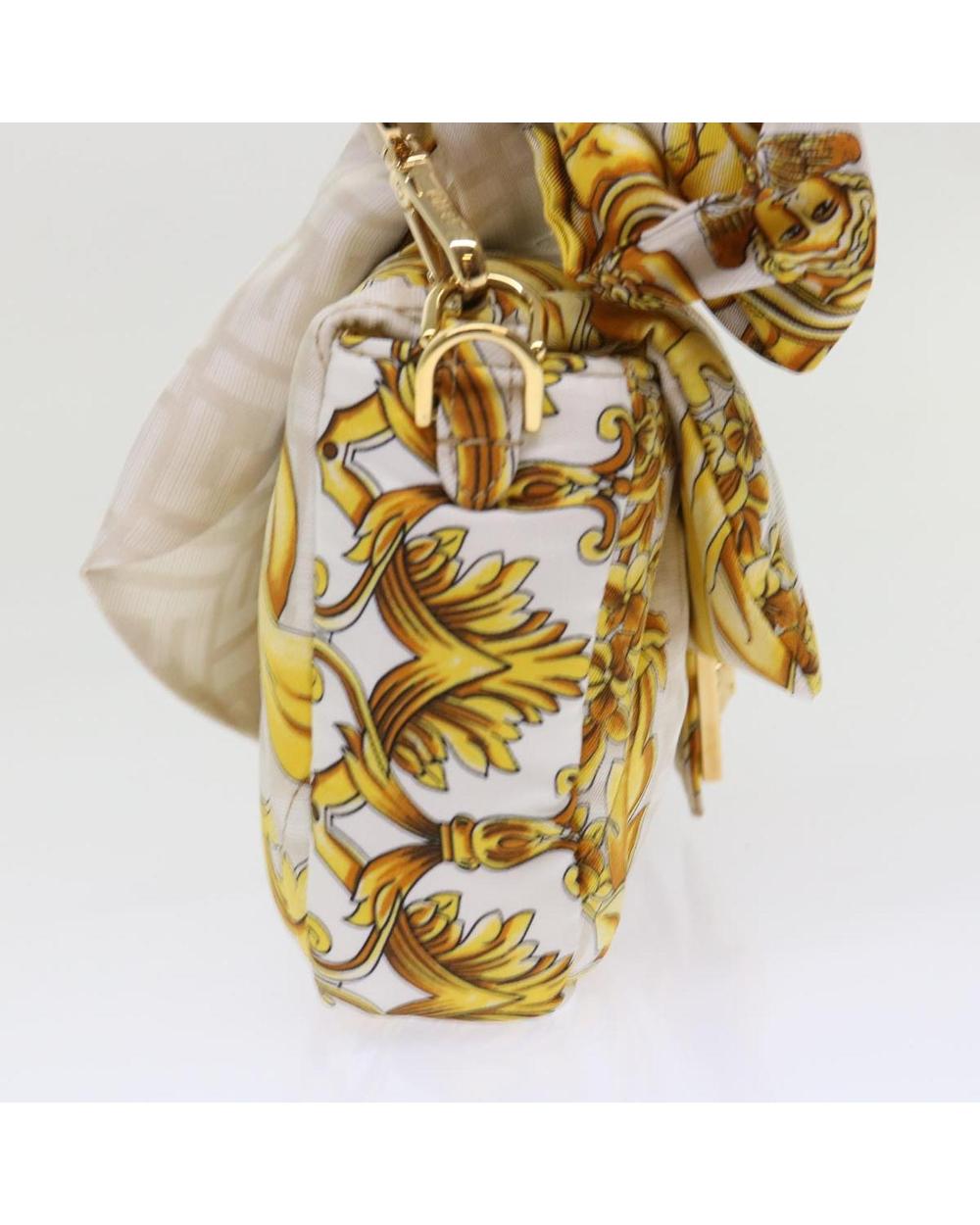 White Polyester Fendi Baguette
