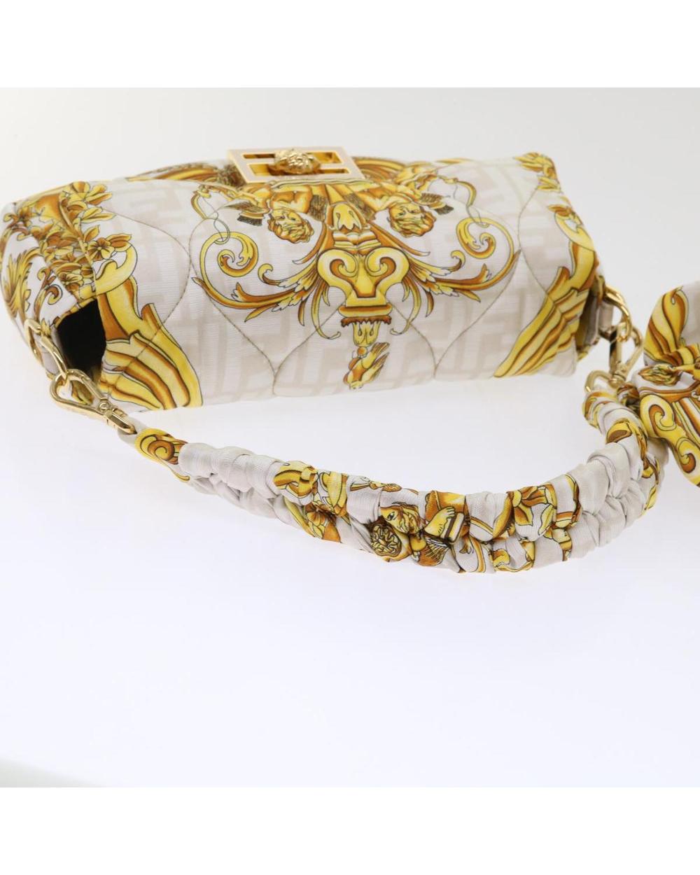 White Polyester Fendi Baguette
