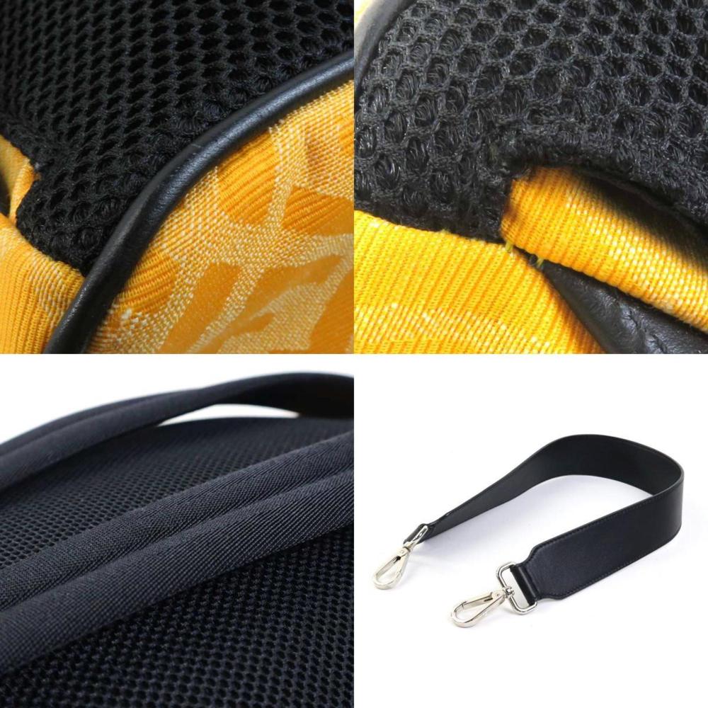 Yellow Canvas Fendi Backpack