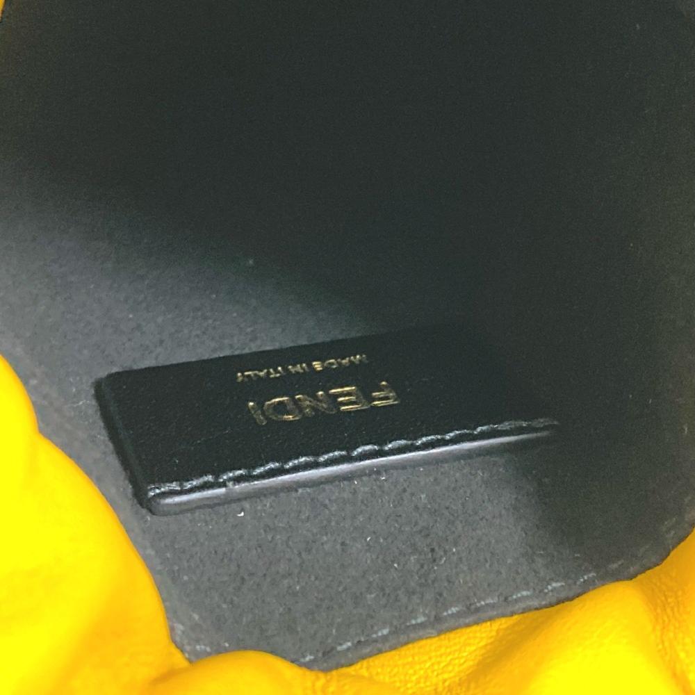 Yellow Leather Fendi Pouch