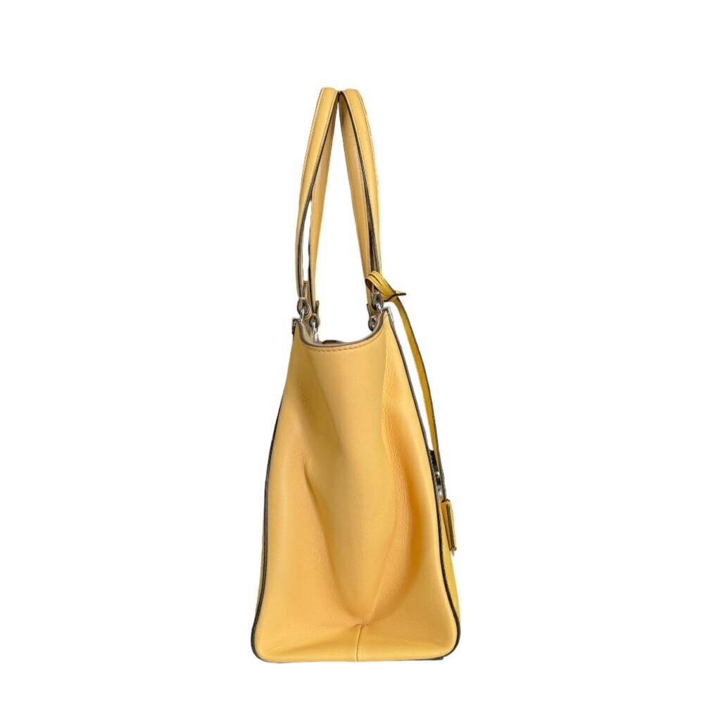 Yellow Leather Fendi Tote