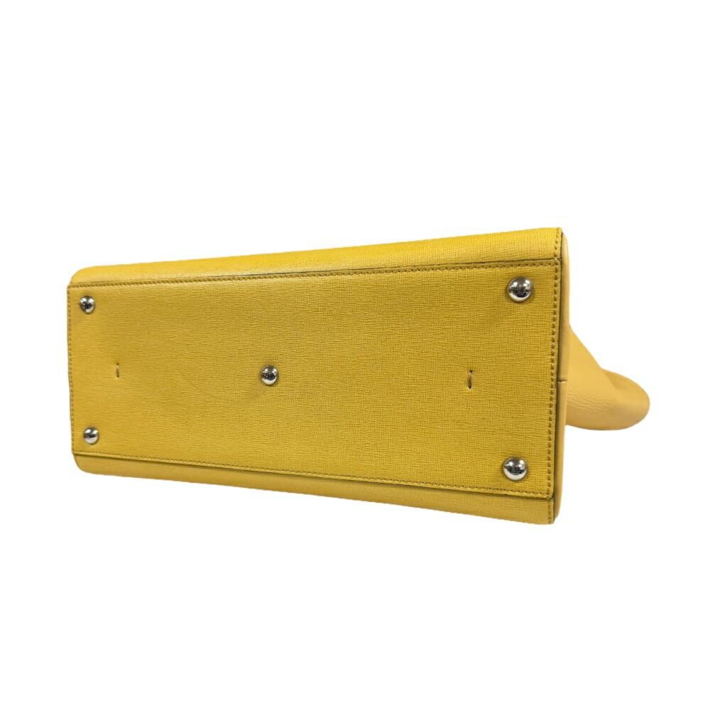Yellow Leather Fendi Tote