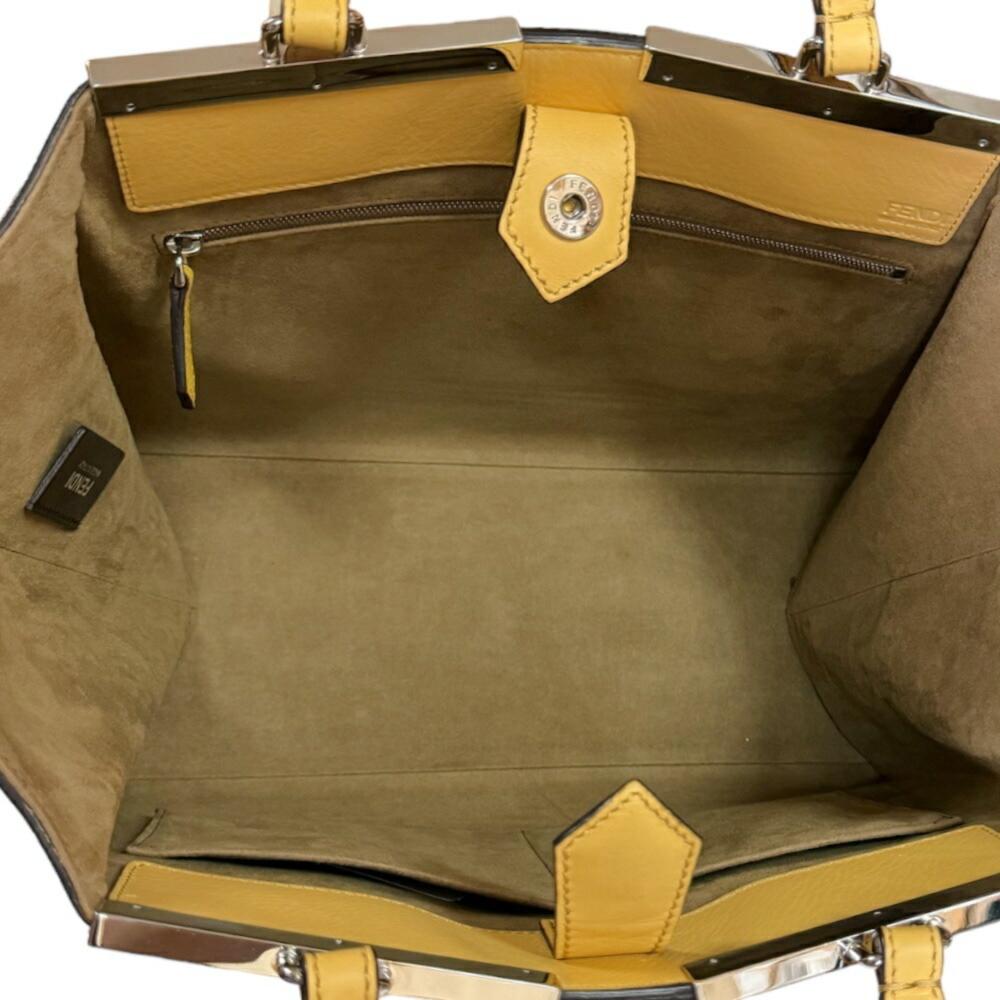 Yellow Leather Fendi Tote