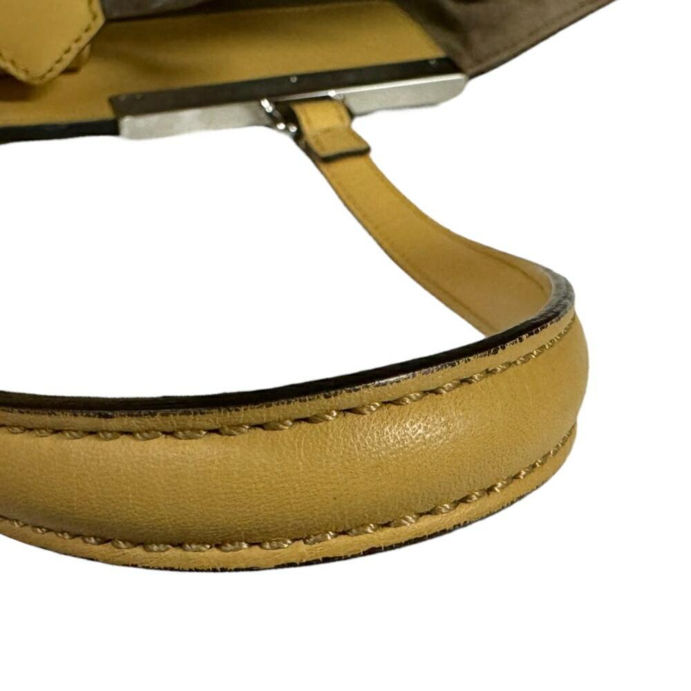 Yellow Leather Fendi Tote