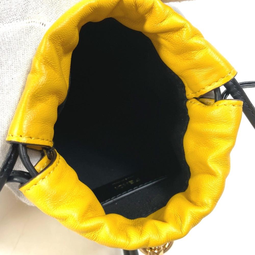 Yellow Leather Fendi Pouch