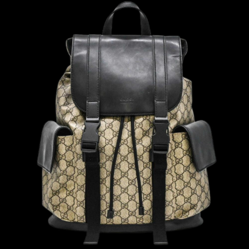 Beige Canvas Gucci Backpack