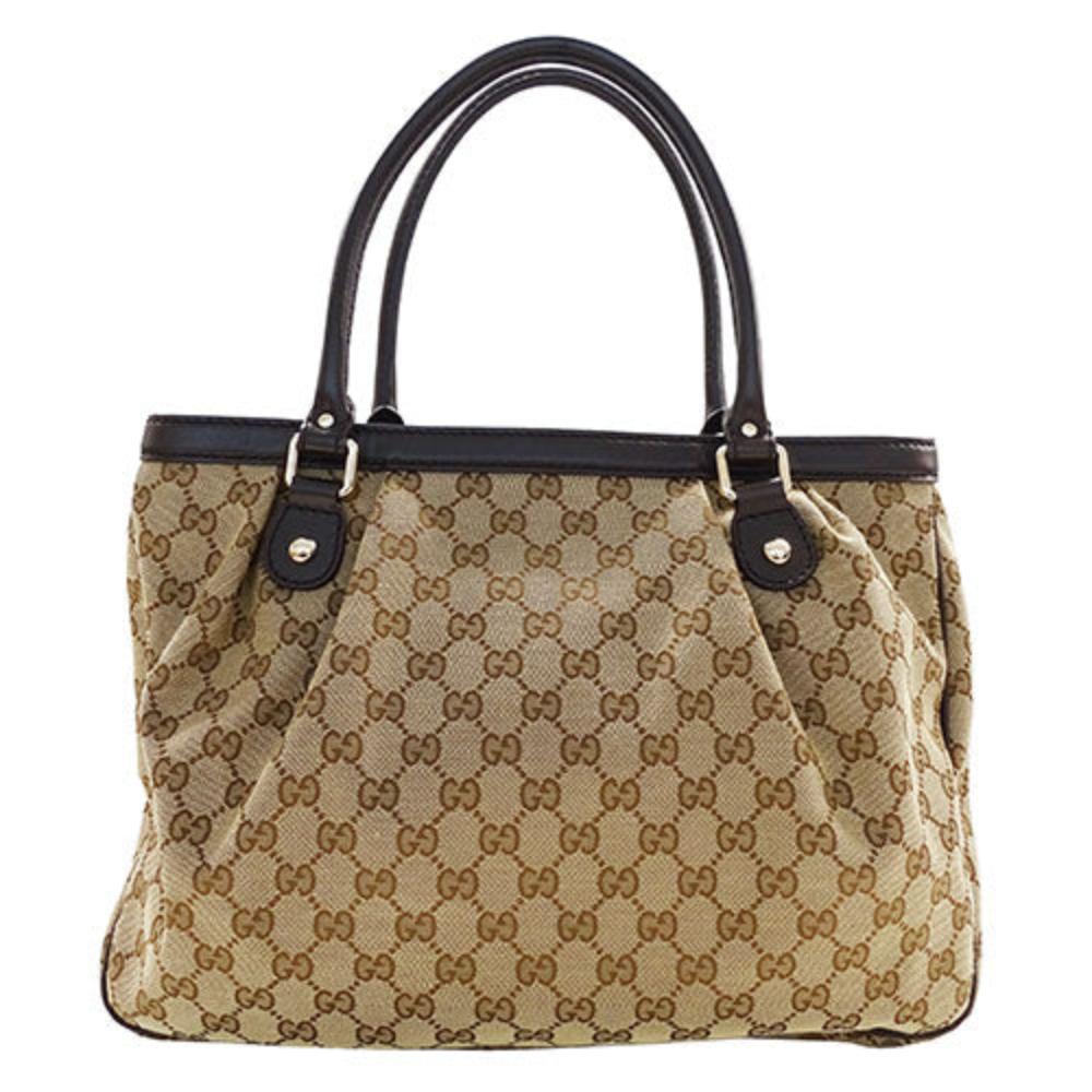 Beige Canvas Gucci Tote