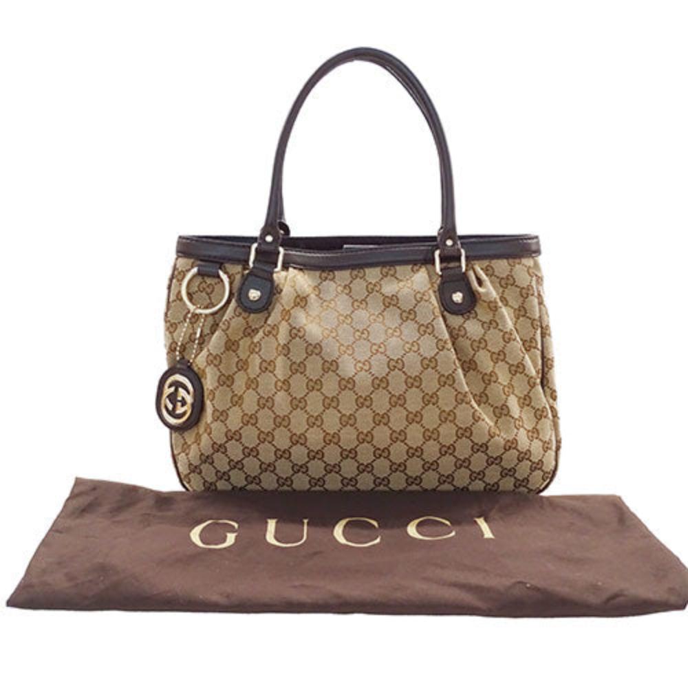 Beige Canvas Gucci Tote