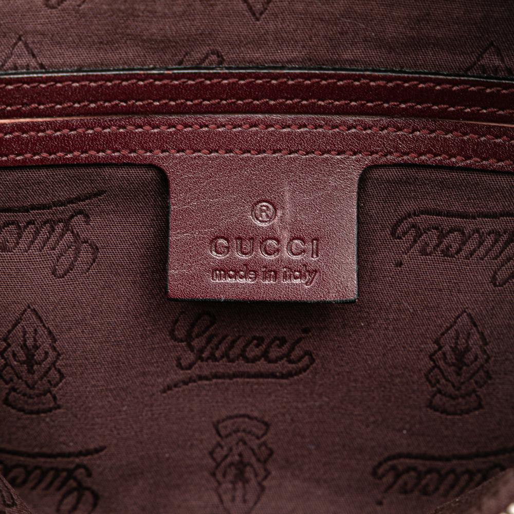 Burgundy Fabric Gucci Belt Bag