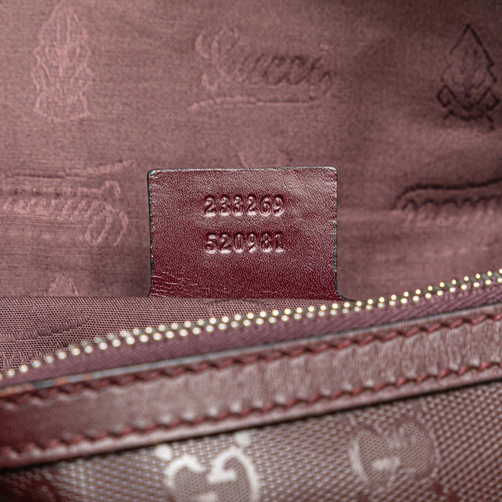 Burgundy Fabric Gucci Belt Bag
