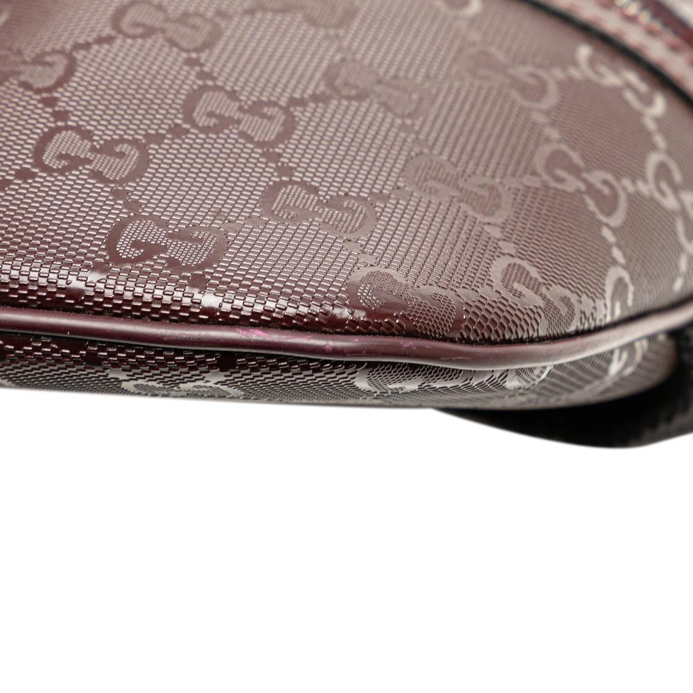Burgundy Fabric Gucci Belt Bag