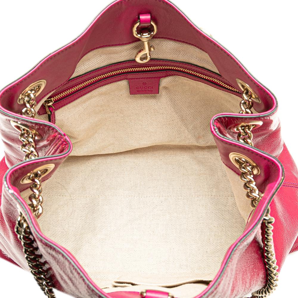 Pink Leather Gucci Tote