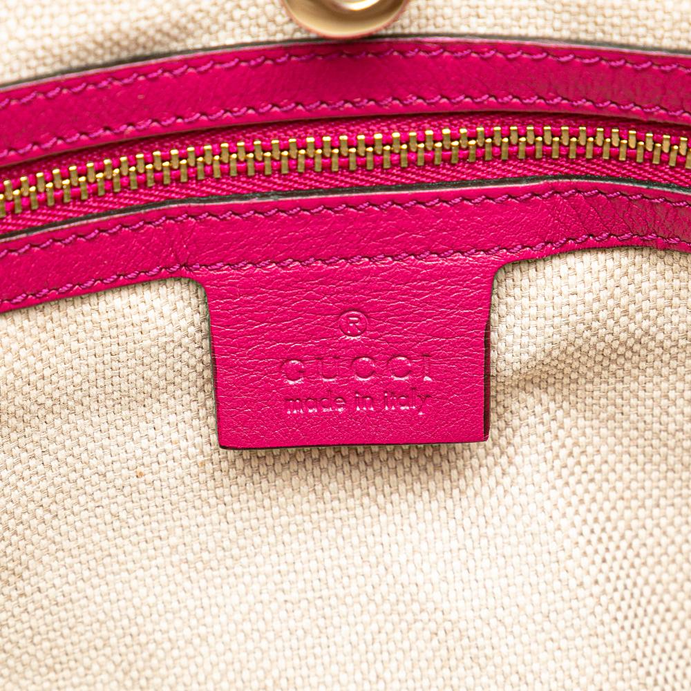 Pink Leather Gucci Tote