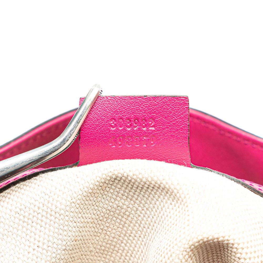 Pink Leather Gucci Tote