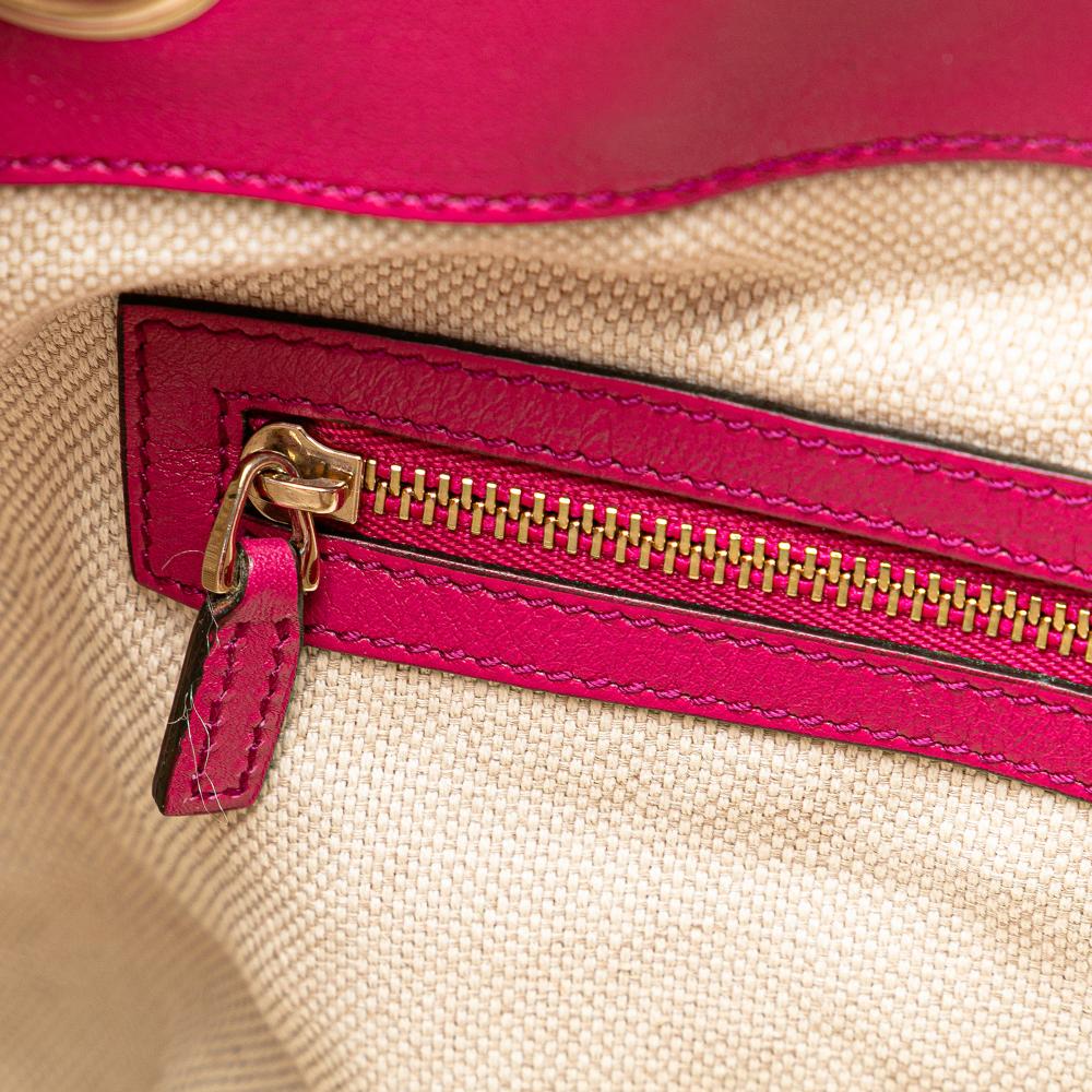 Pink Leather Gucci Tote
