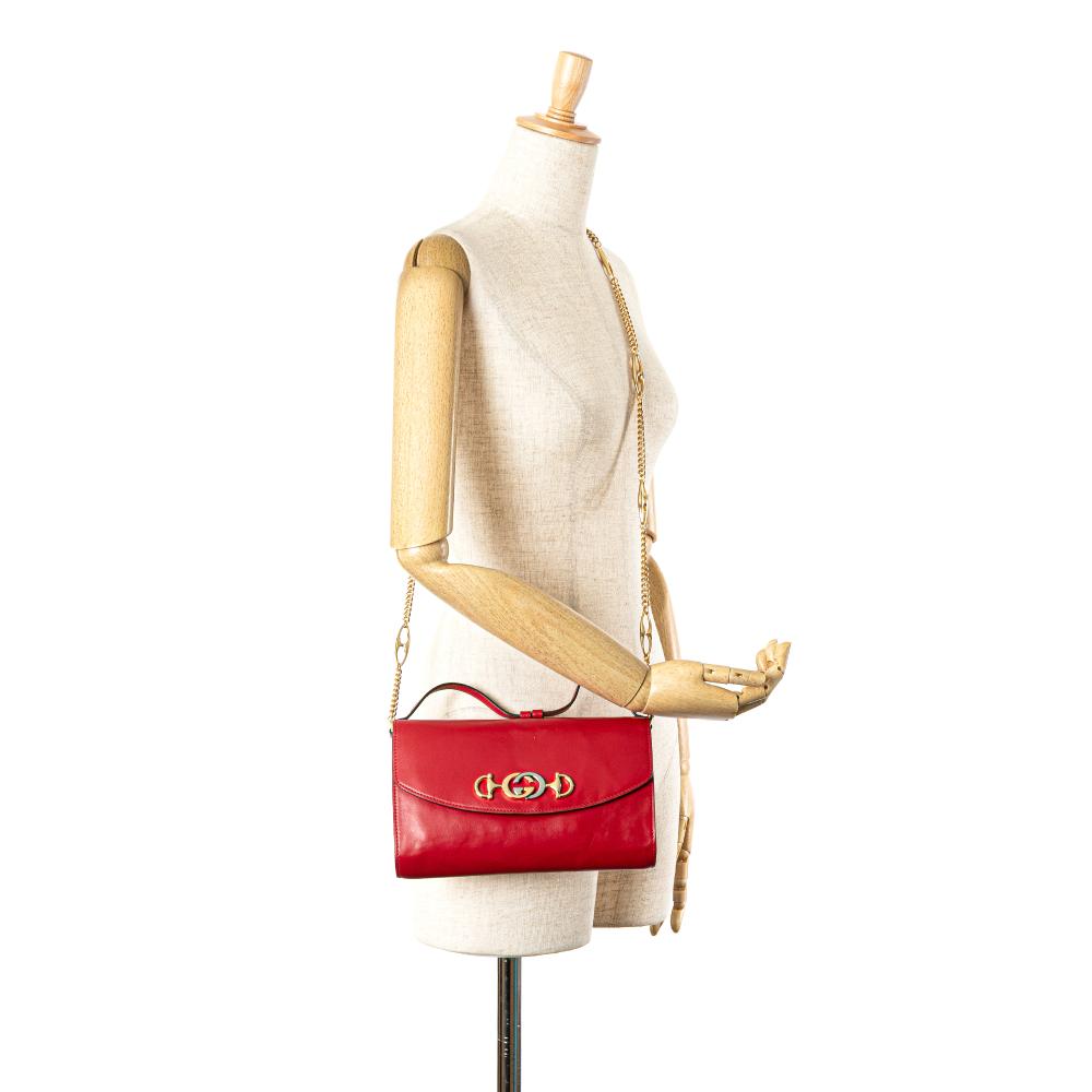 Red Leather Gucci Zumi