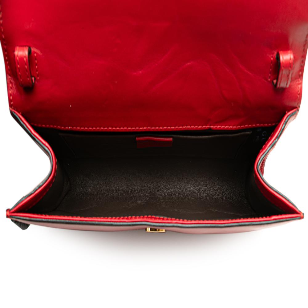 Red Leather Gucci Zumi