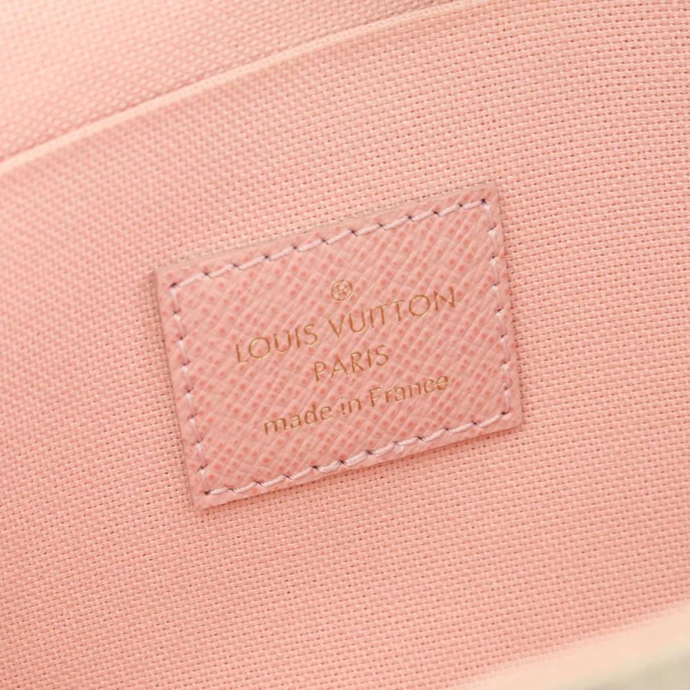 White Fabric Louis Vuitton Pochette Felicie
