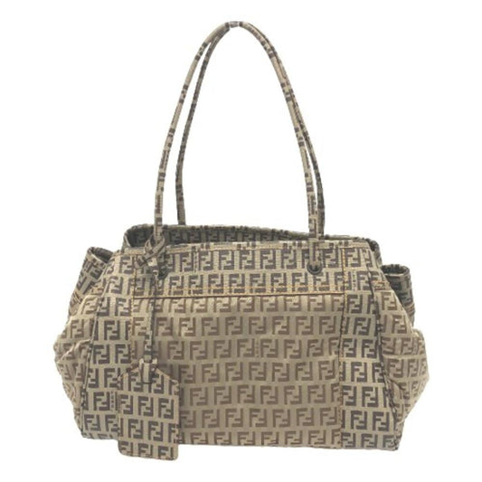 Beige Canvas Fendi Handbag