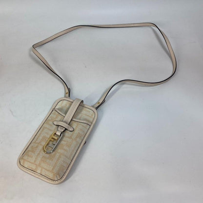 Beige Canvas Fendi Pouch