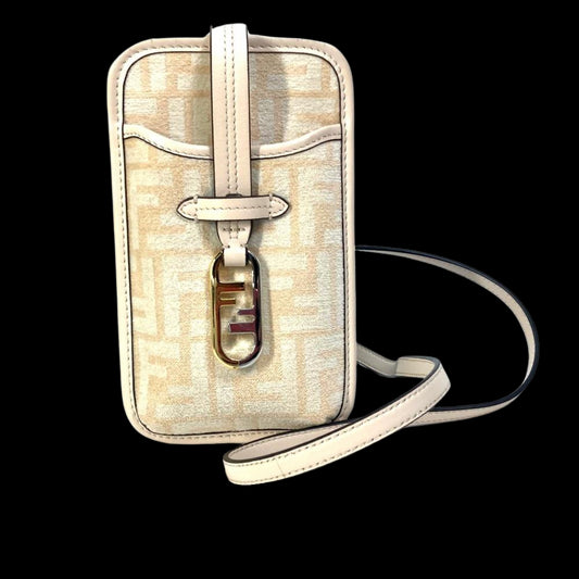Beige Canvas Fendi Pouch