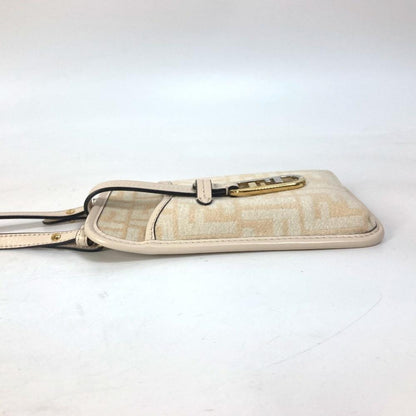 Beige Canvas Fendi Pouch