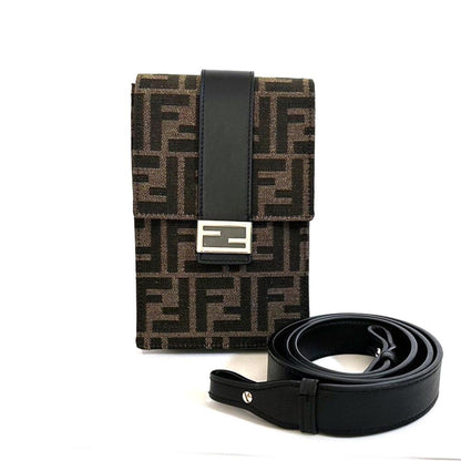 Beige Canvas Fendi Shoulder Bag