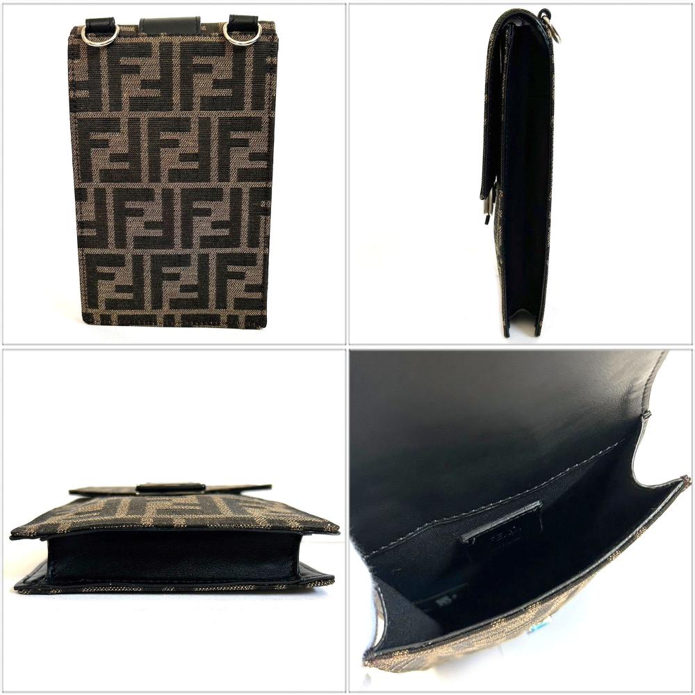 Beige Canvas Fendi Shoulder Bag