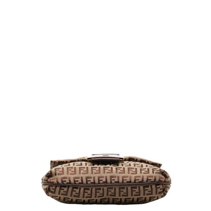 Beige Canvas Fendi Shoulder Bag