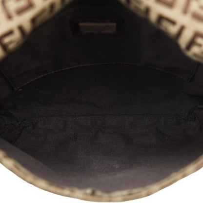 Beige Canvas Fendi Shoulder Bag