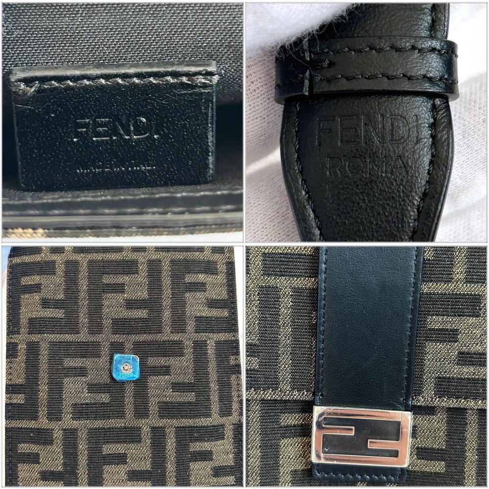 Beige Canvas Fendi Shoulder Bag