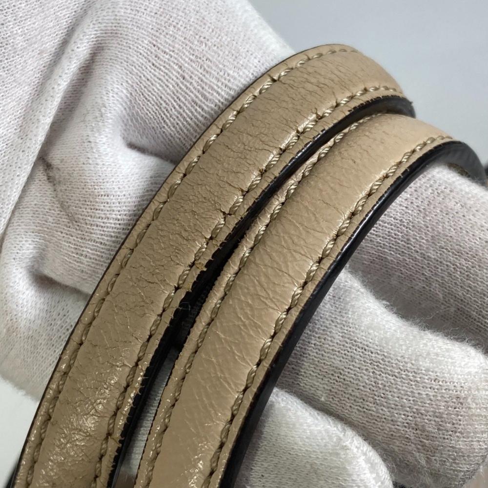 Beige Leather Fendi Shoulder Bag