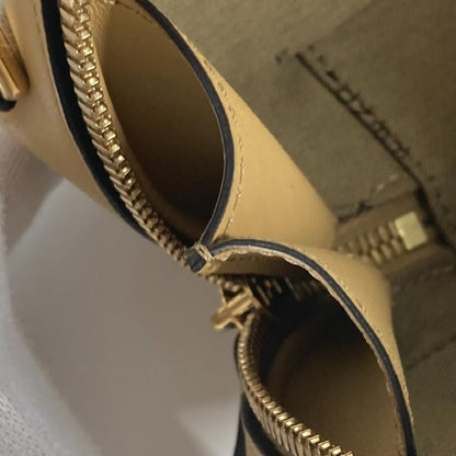 Beige Leather Fendi Shoulder Bag
