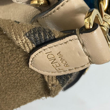 Beige Leather Fendi Shoulder Bag