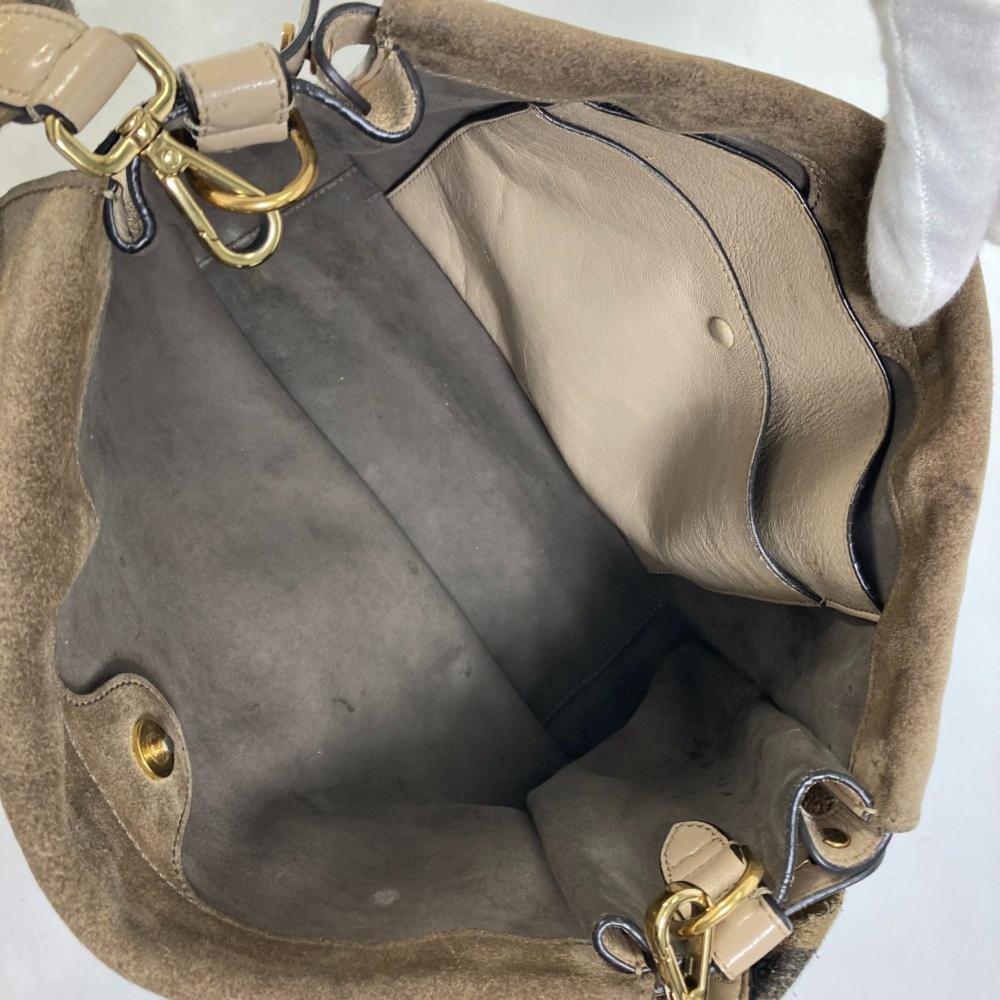 Beige Leather Fendi Shoulder Bag