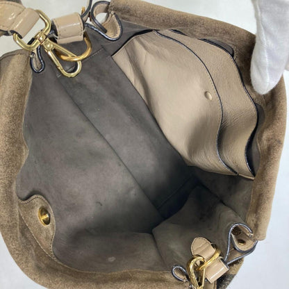 Beige Leather Fendi Shoulder Bag
