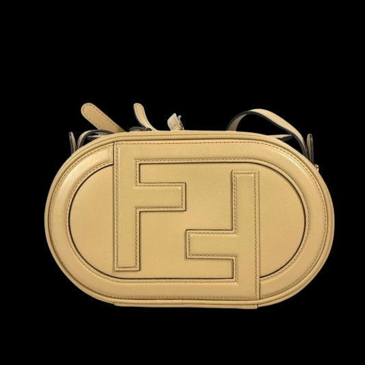 Beige Leather Fendi Shoulder Bag