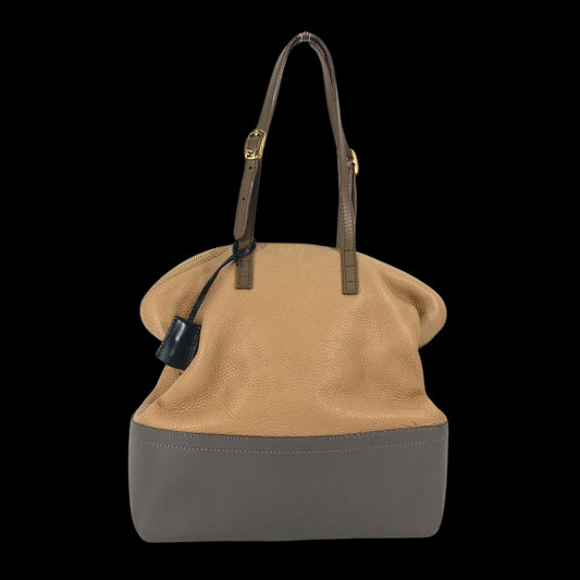 Beige Leather Fendi Shoulder Bag