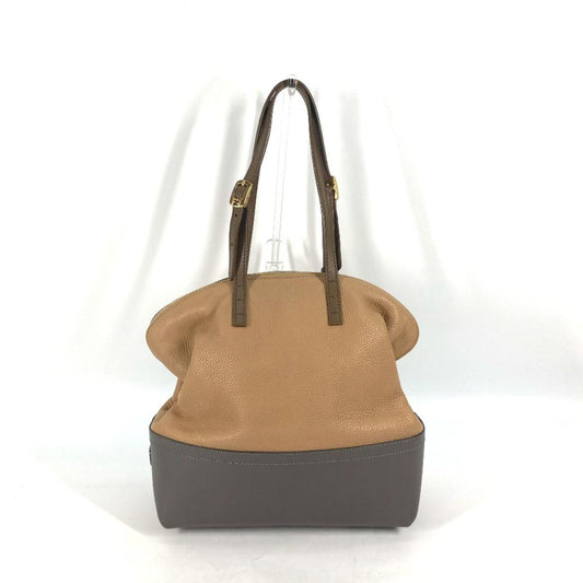 Beige Leather Fendi Shoulder Bag