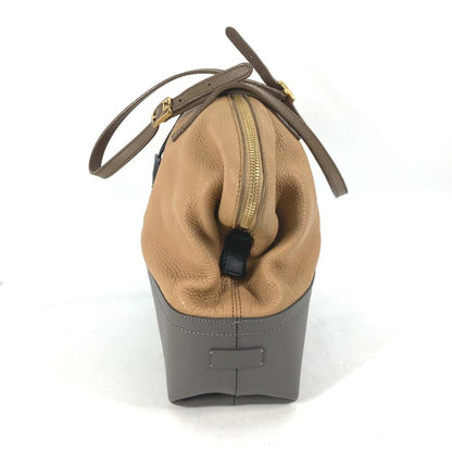 Beige Leather Fendi Shoulder Bag