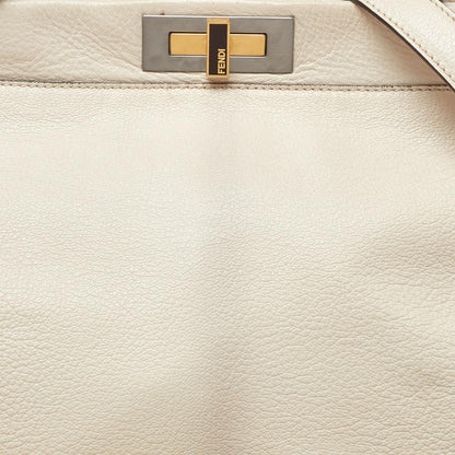 Beige Leather Fendi Peekaboo