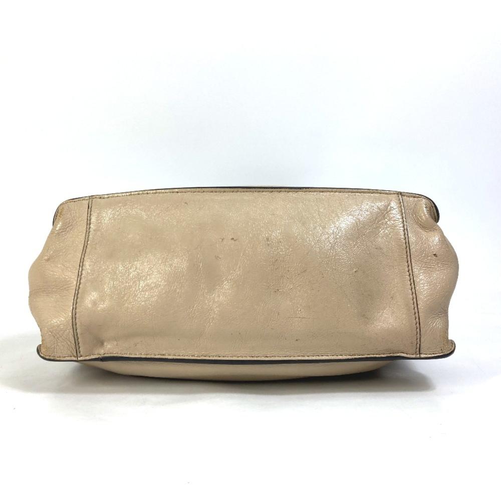 Beige Leather Fendi Shoulder Bag