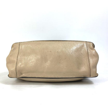 Beige Leather Fendi Shoulder Bag