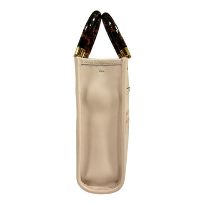 Beige Leather Fendi Shoulder Bag