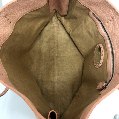 Beige Leather Fendi Tote