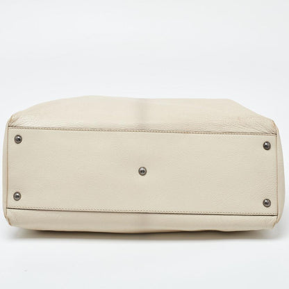 Beige Leather Fendi Peekaboo