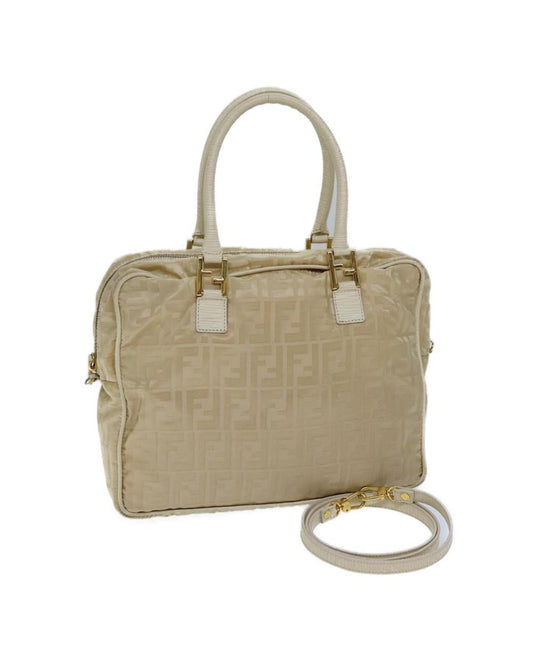 Beige Nylon Fendi Handbag